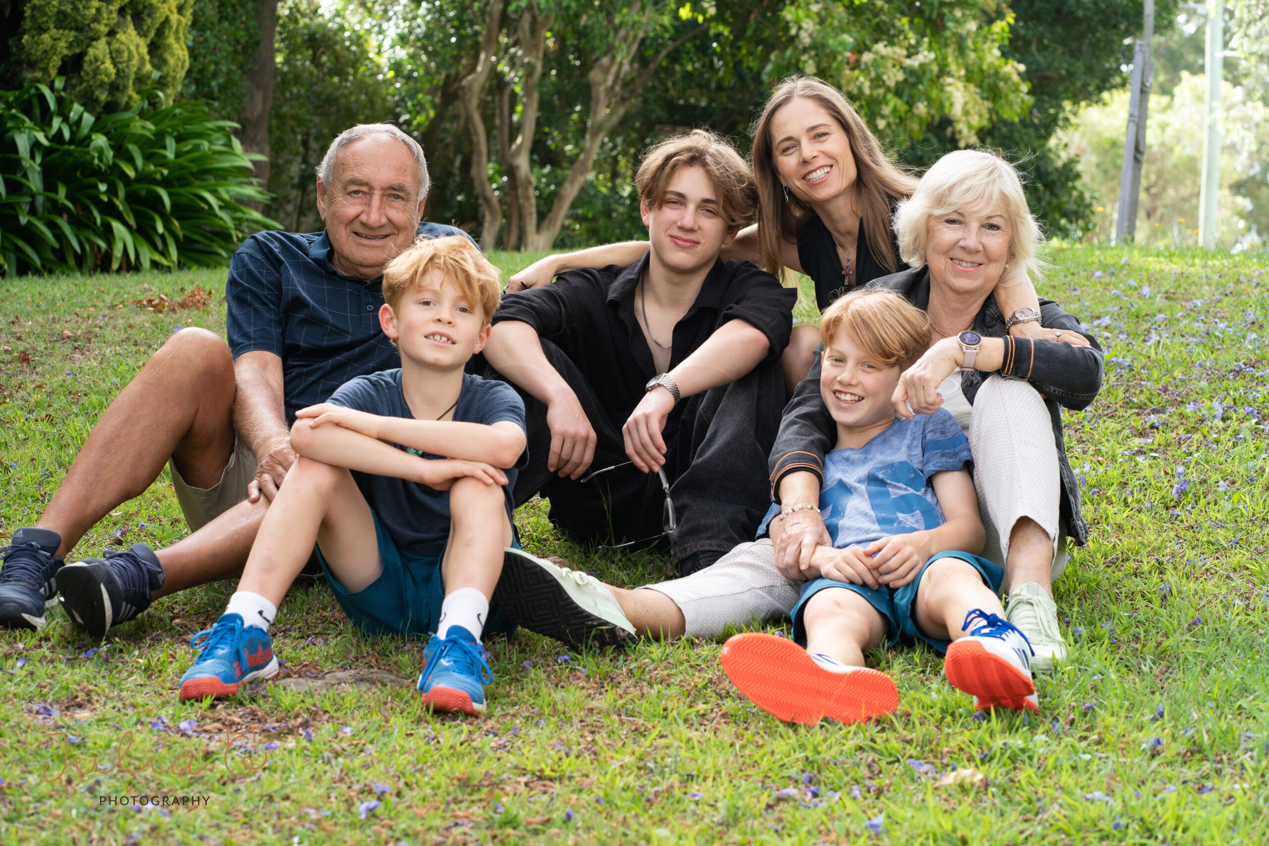 portrait of three generation family